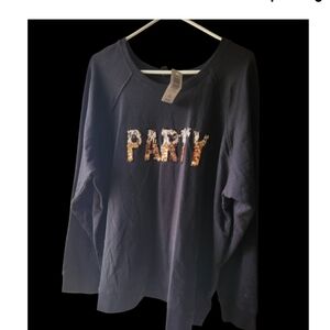 Black Sequin Party Sweatshirt..